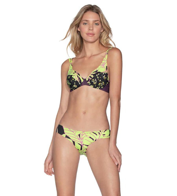 Take a trip down memory lane with Shellina's Throwback Bikini Set. This flattering low rise bottom features clean finished seams and is available in your choice of full coverage Hipster Cut or a moderate coverage Signature Cut. Plus, it's reversible to give you a "maajical" surprise - the reverse print has a surprise pattern that varies. What could be better than a blast from the past? #TBT!