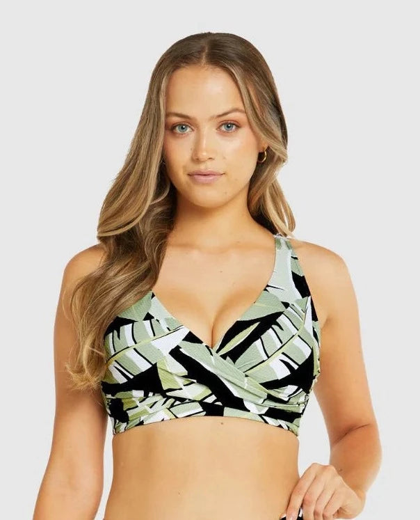 Baku Canary island F-Cup Bralette with Ruched Mid Eco Pant Bikini Set  Style # 1005CAN/496ECN
