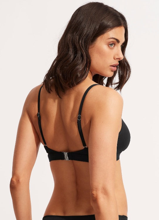 Make a splash with our active bikini set by Seafolly! This two-piece is designed for girls who like to be active on the beach, with its sporty bralette top, adjustable straps, and clasp back for extra support. High waisted bottom and skirted bottom offers maximum seat coverage, so you can jump, run, and dance your way through the summer! Ready, set, swim!     3050058/4046105