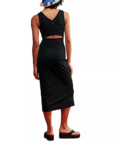 The Roxy Good Keepsake Midi Dress will help you make a style statement with its luxurious jersey fabric and eye-catching open back and cross-strap detail. Embrace an effortlessly chic look that is equal parts cozy and sophisticated. Has some stretch and is a fitted style so we suggest sticking to your true size.        ERJKD03442