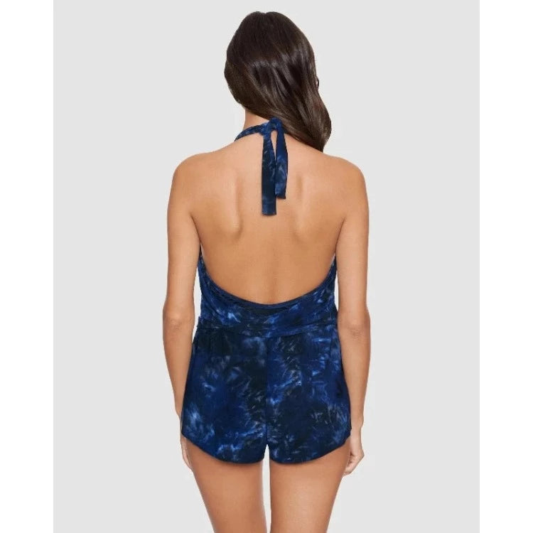 Look and feel like a million bucks by the pool or beach with this fabulous Magicsuit Bianca Romper One Piece! Flaunt your fashionable self with its elegant halter neckline and drawstring waist with metal endcaps. Enjoy a cooling dip in the summer heat in a swimsuit that shows off your figure, designed to fit A-D cup sizes like a dream! Soak up the sun in this stylish, sassy romper and feel totally luxe!