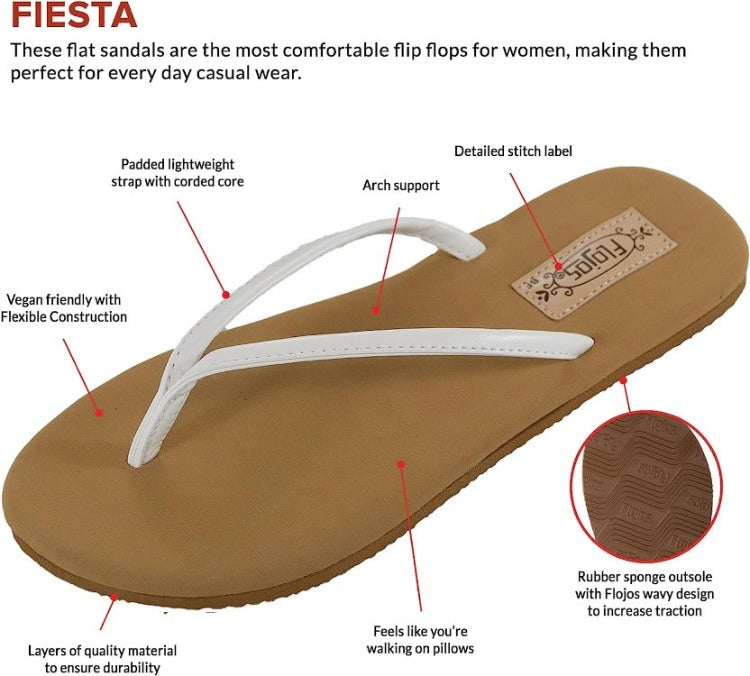 This flat sandal's footbed and arch support will make you want to fiesta! All the comfort you need is packed into our most popular style, including a faux leather footbed, key arch support, and a thin minimal strap. Let the party begin!*(Contains Latex)