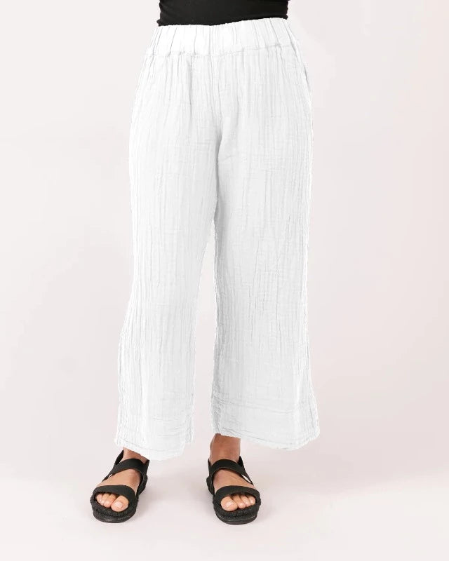 Get ready for summer with Reyanna Cropped Pants. With lightweight semi sheer fabric, these pants combine comfort with style. The pockets let you be hands-free while hiking or beach-bumming - and with the cropped style, you'll look as chic as you feel. Ready, set, adventure!    772