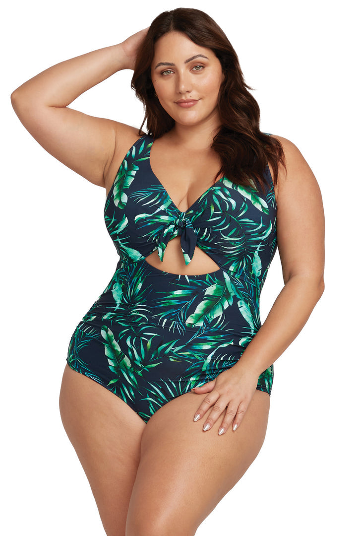 22+ Tie Front One Piece Swimsuit
