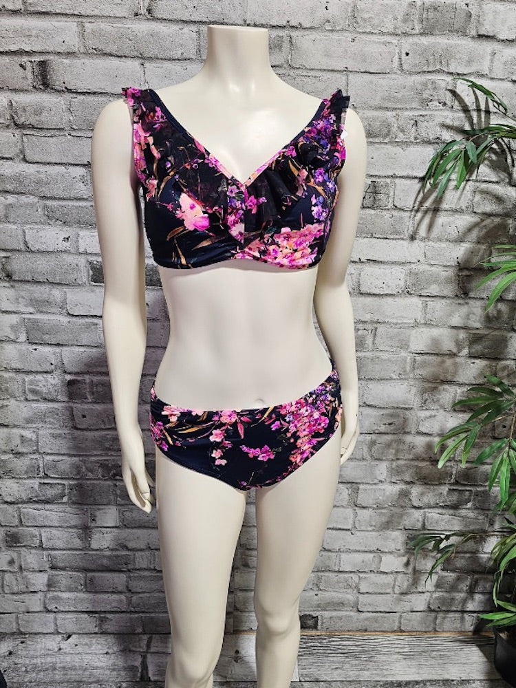 Flora Mesh Double Frill Bikini