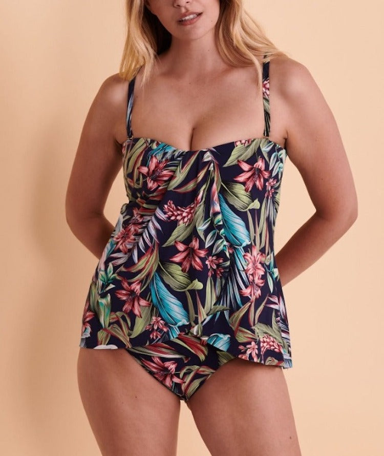 Flare Bandeau Tankini