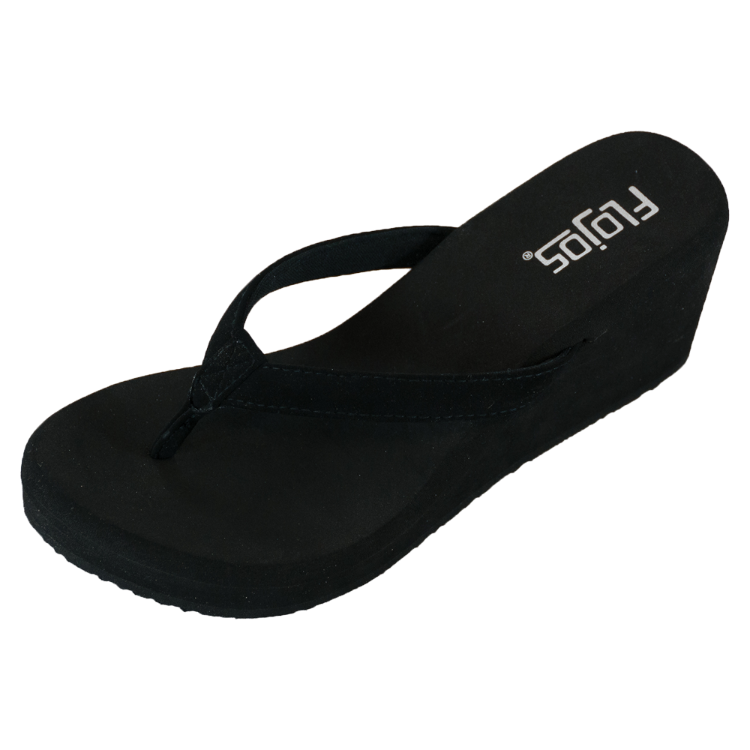 Olivia's 2 ½" wedge elevates style. Cupped sock & contoured footbed cradle feet, while a faux leather footbed provides support & comfort. Faux suede upper is comfort-lined & reinforced toe post feels great.  EVA midsole & sponge rubber tread make it lightweight & functional. 100% vegan-friendly. Dress up & feel good!