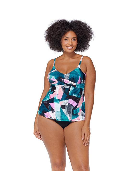 Aries Geometric Curve Tankini