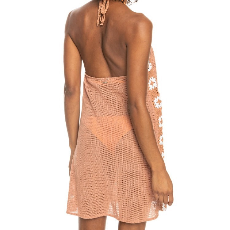 Fresh Sparkle Crochet Halter Dress