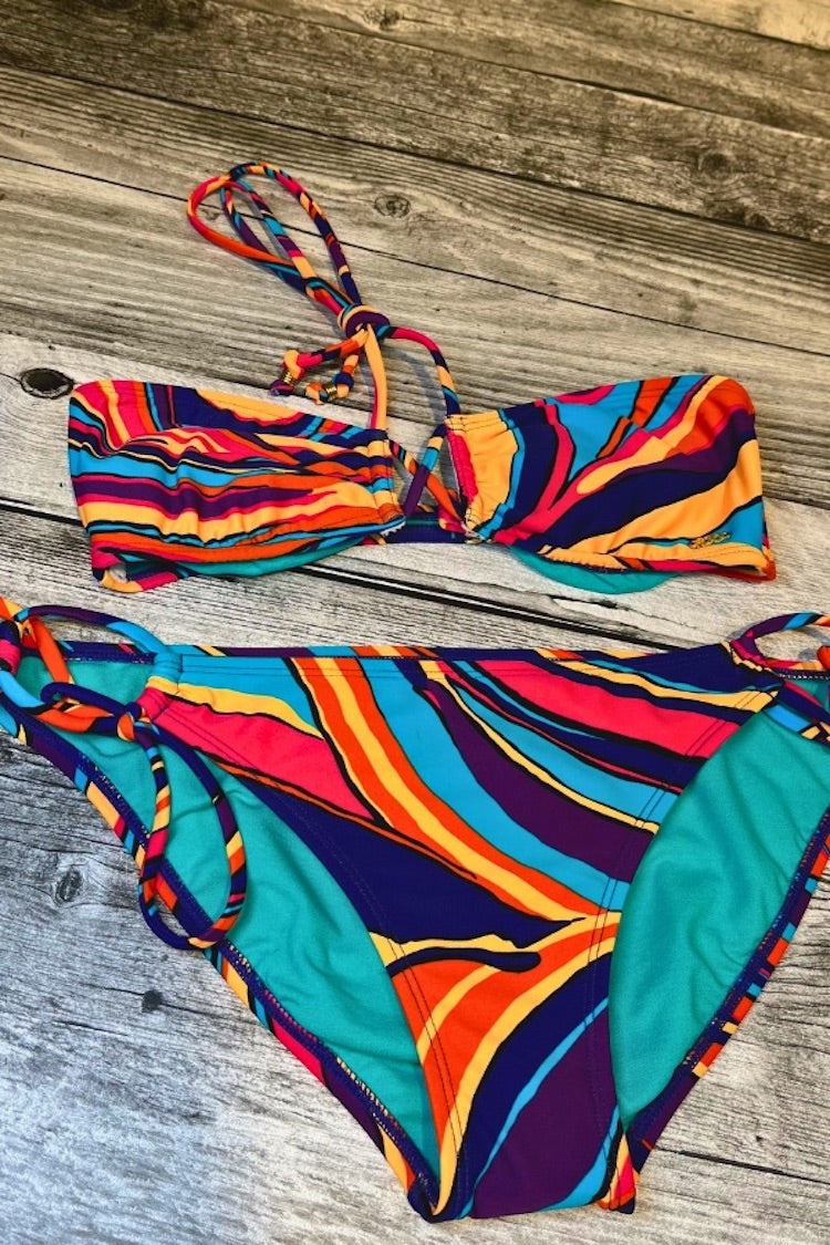 Bandeau Vibrant Print Bikini