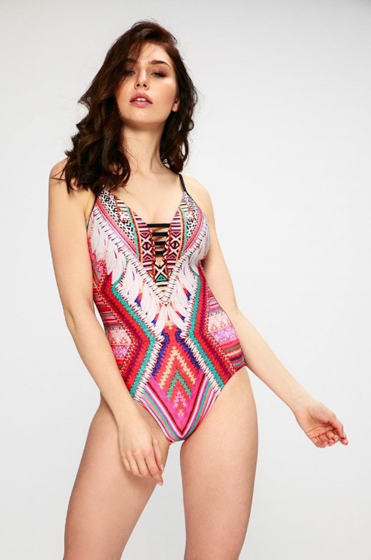 Desert Tribe Deep V One Piece