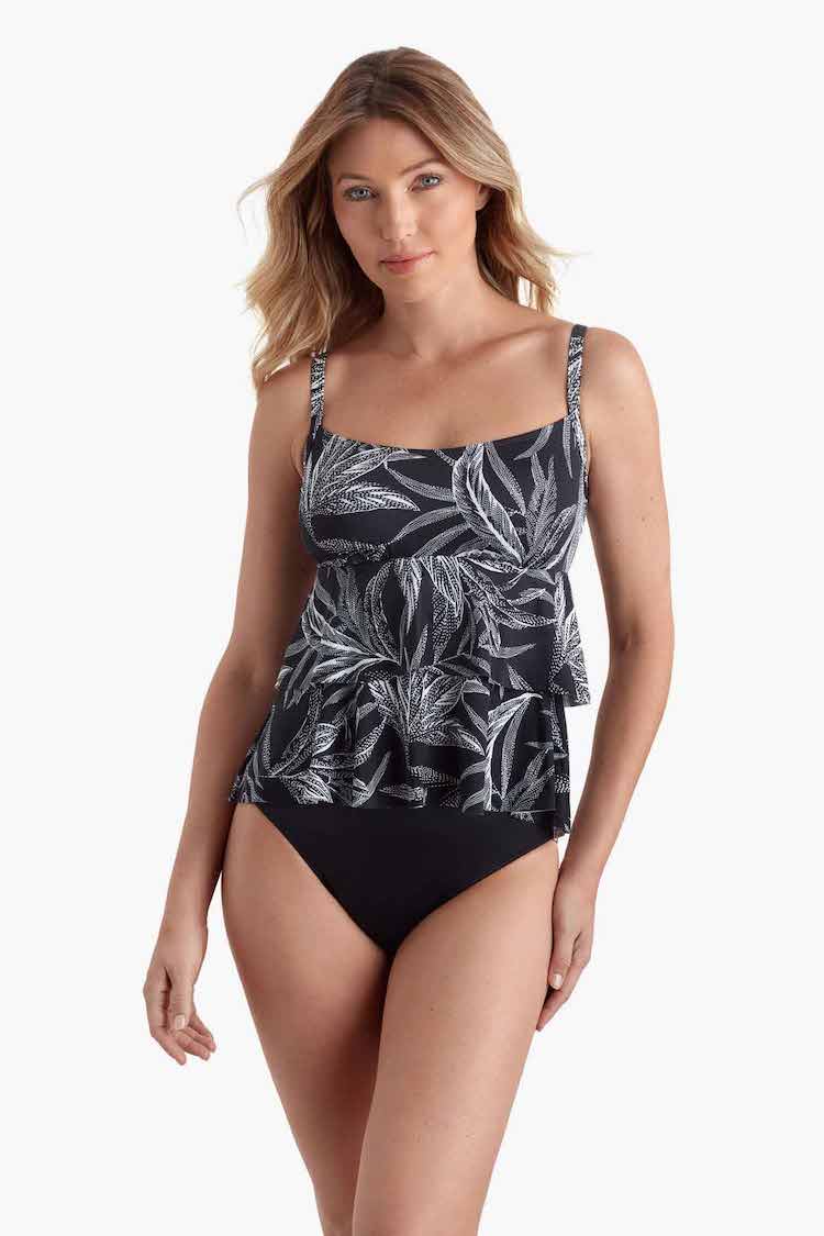 High Low Double Tier Tankini Top