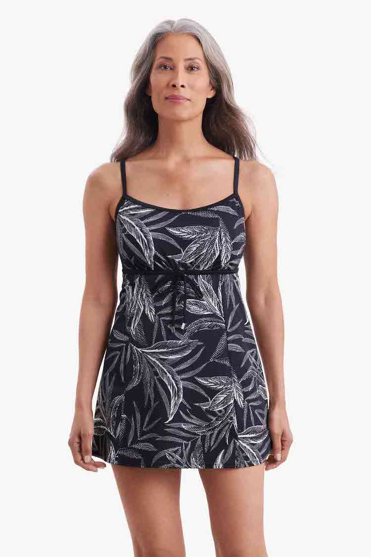 Leaf Encounter Empire Swim Dress