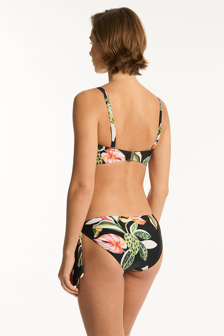 Del Mar Swimwear Adda Opulent Crochet Top and Low Rise Brazilian Bottom  Bikini Set