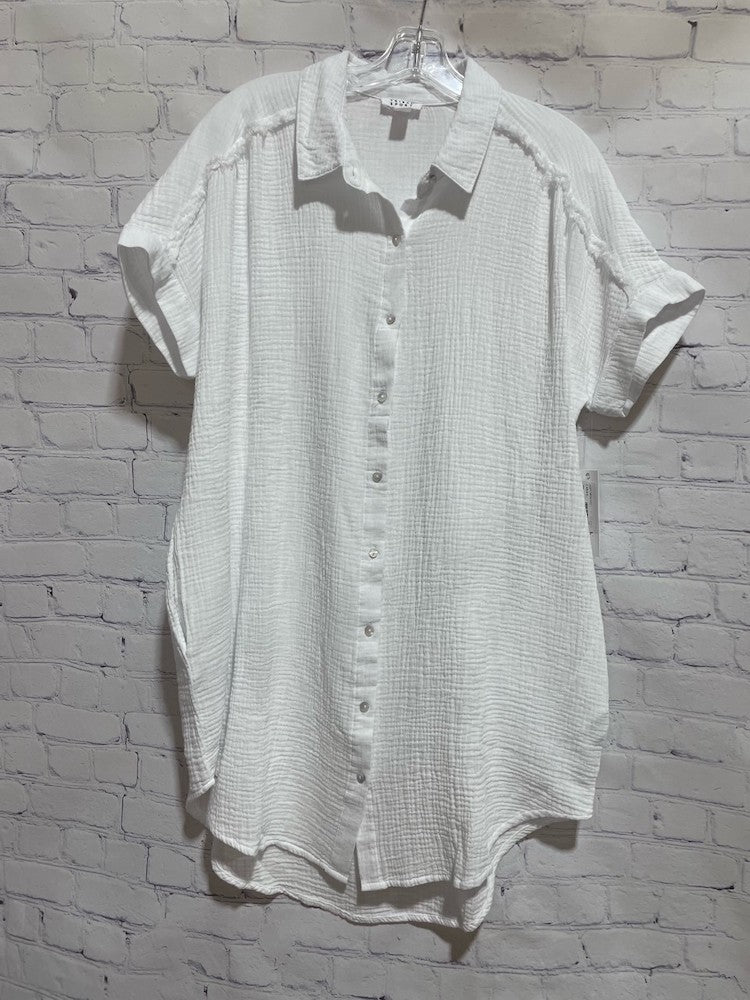 Sport Button Down Shirt Dress / Cover Up