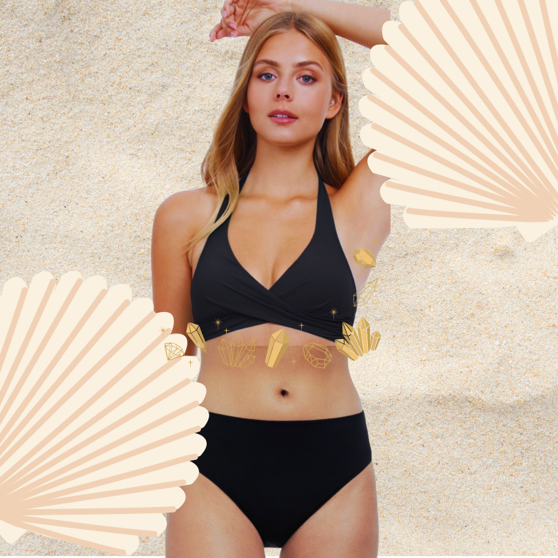 The Tutti Frutti Surplice Halter Bikini is a summer essential! This solid color section provides a beautiful combination of colors to rock any beach look. The UPF 50+ Lycra Xtra Life fabric ensures superior fit and sun protection, while the adjustable straps and soft cup bra make sure you're good to go. Get ready to strut your stuff with this classic mid-rise bikini bottom that provides moderate fit on the waist and seat coverage. Look and feel amazing in style!    ETT1B22 / ETT1P90