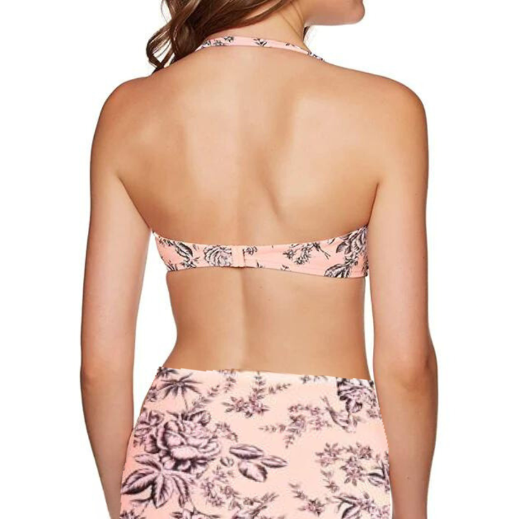 This playful Seafolly Love Bird Bandeau Bikini Set will take your beach style to the next level! The top features a bandeau-style with removable straps, underwire, and grip-on cups, all held together with a plastic clasp. The high waisted bottom has ladder stitch detail for ultimate style and flattery. Get ready to soak up the sun!    30574184/40304 