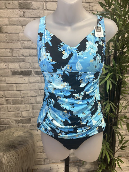 Blue Floral Print Tankini