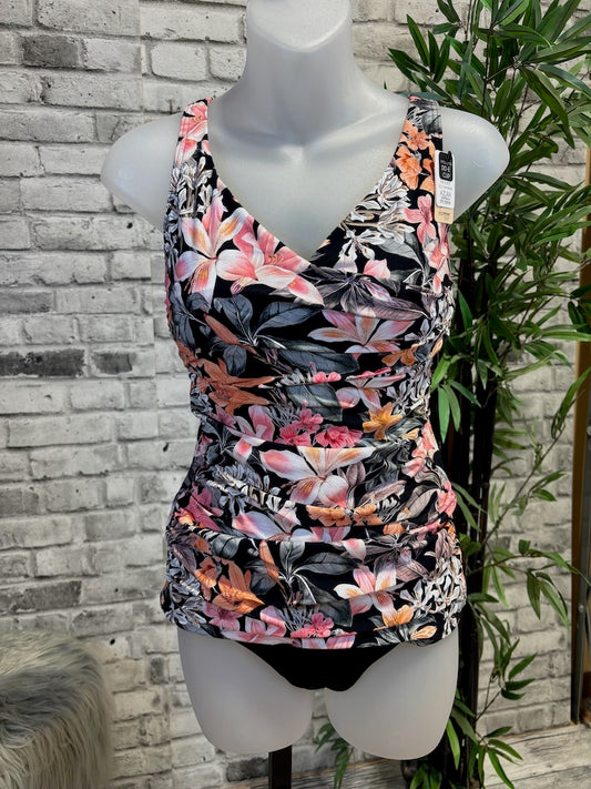 DD-E Pink Floral Print Tankini