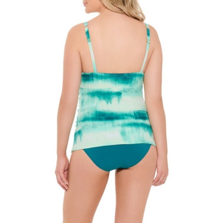 Shirred V-Neck Tankini