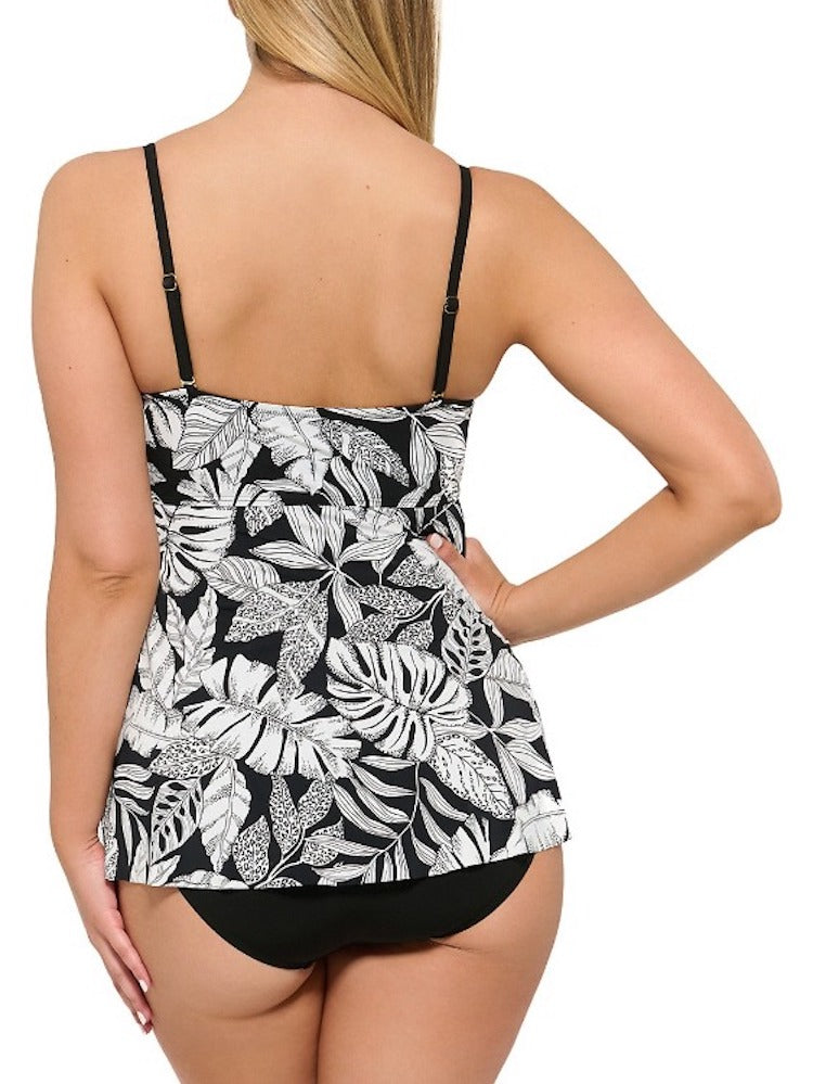 Jungle Crossover Bandeau One Piece