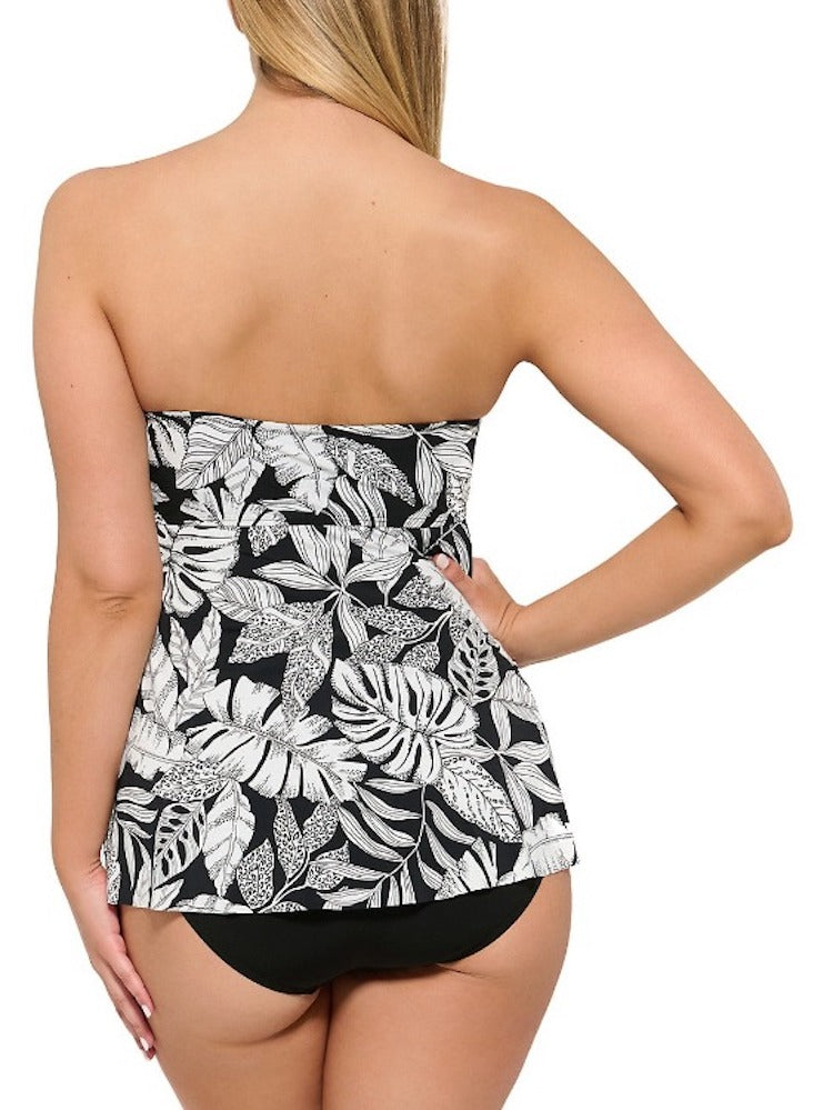 Jungle Crossover Bandeau One Piece