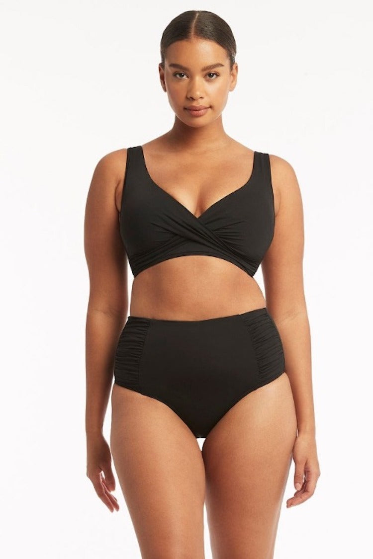 Eco Essentials Gathered Side High Waist Bottom