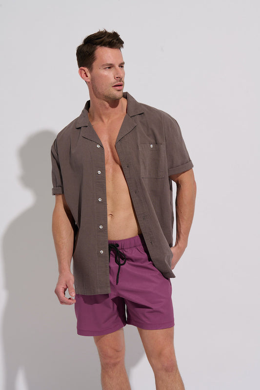 Linen Button Up Short Sleeve