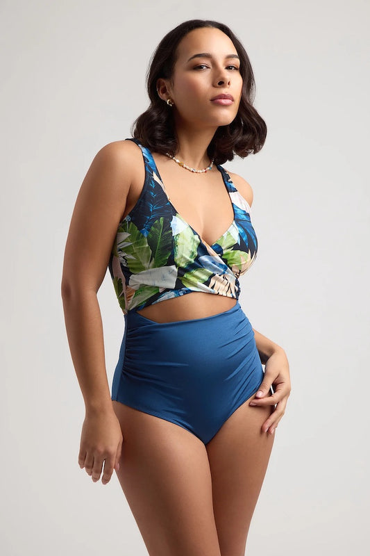 Black Rainforest Wrap One-Piece