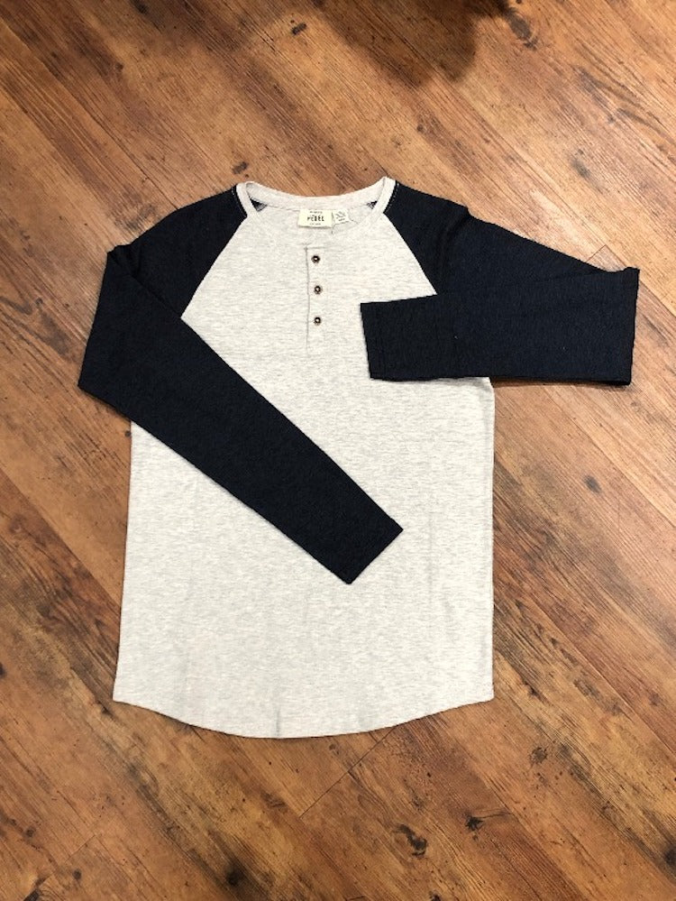 Henley Ribbed Long sleeve