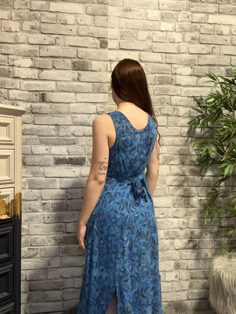 Sleeveless Button Front Long Dress