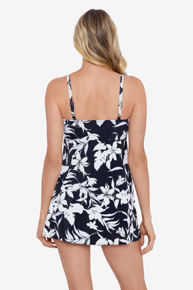 Shape Solver Bow Front Swimdress Nightshade