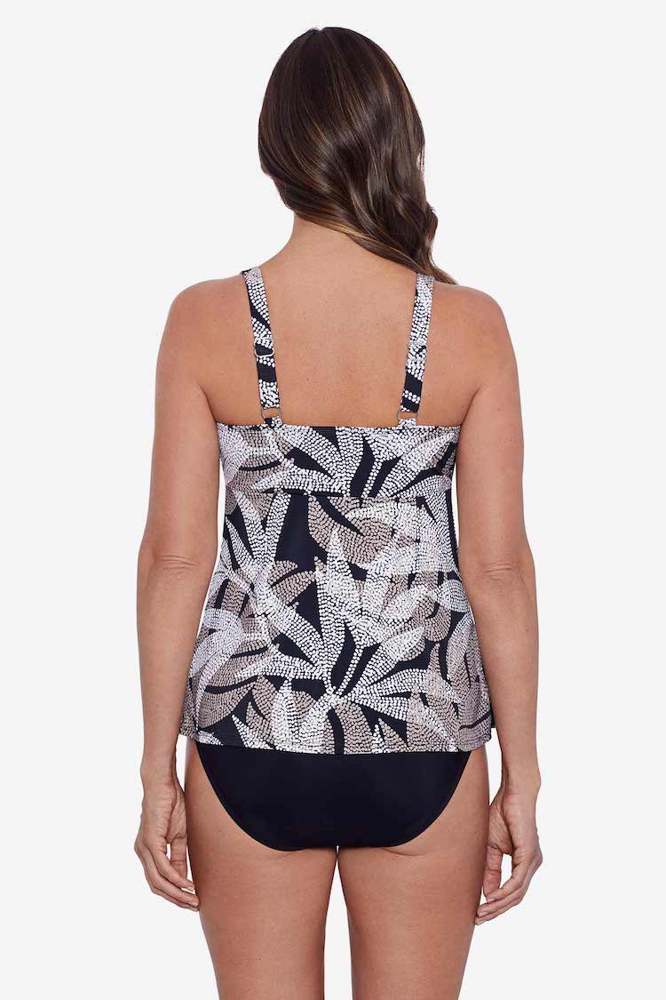 Shape Solver Triple Tier Tankini Top Dot Leaf Me