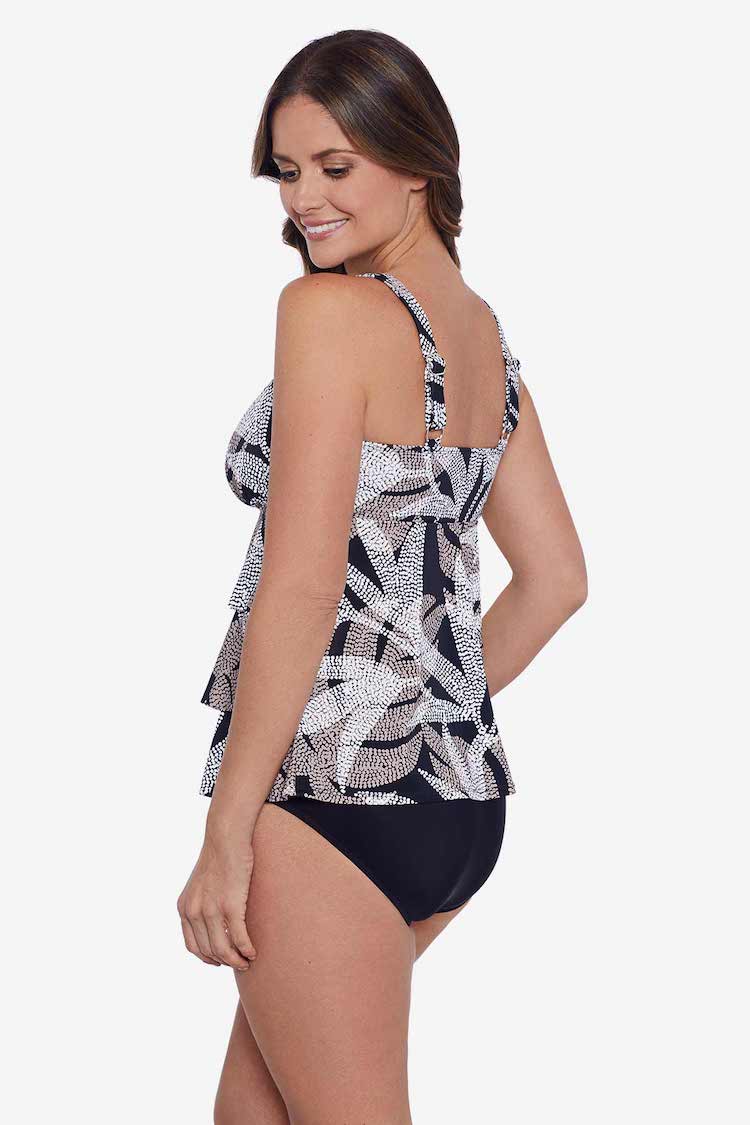 Shape Solver Triple Tier Tankini Top Dot Leaf Me