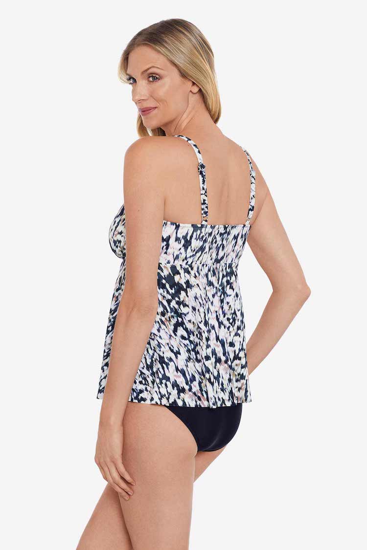 Shape Solver V-Neck Tankini Top Leopard Love