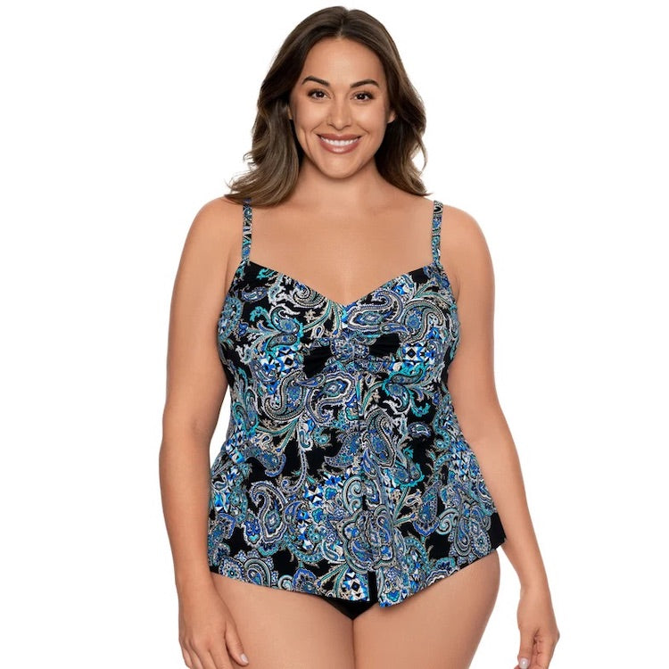 Paisley Flyaway Curve Tankini