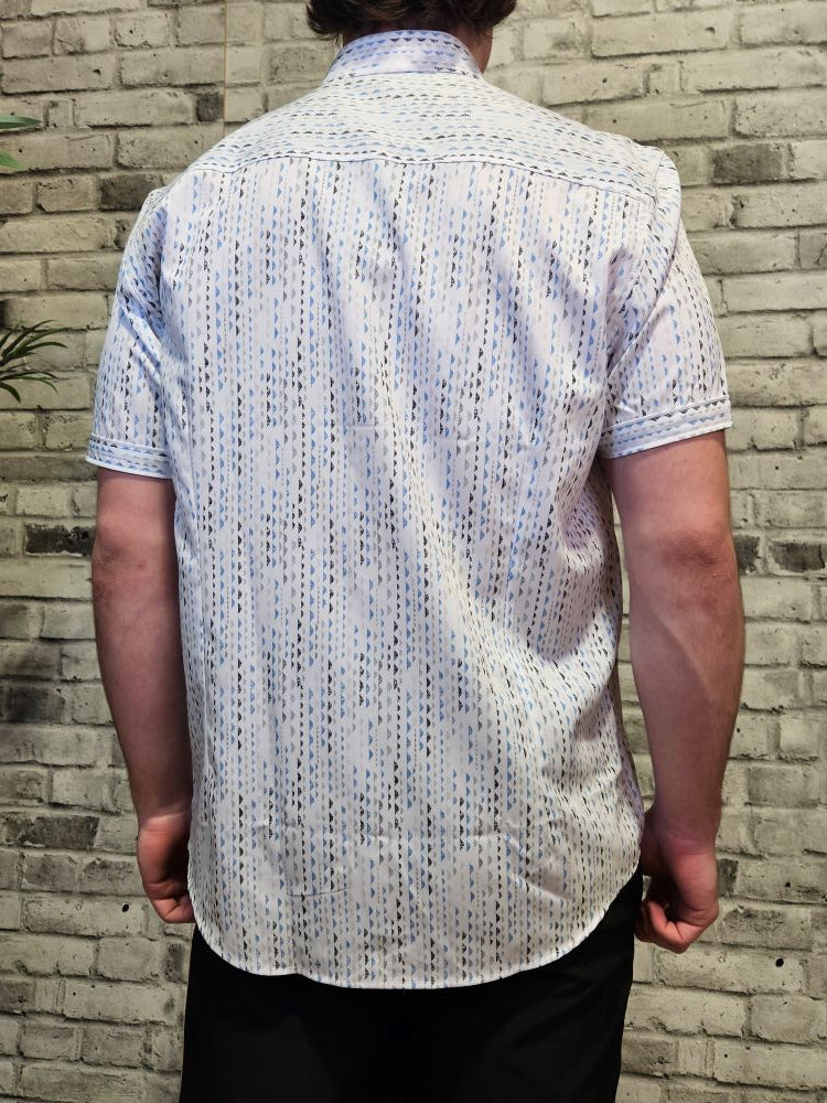 Traveller All Over Print Short Sleeve Button Up