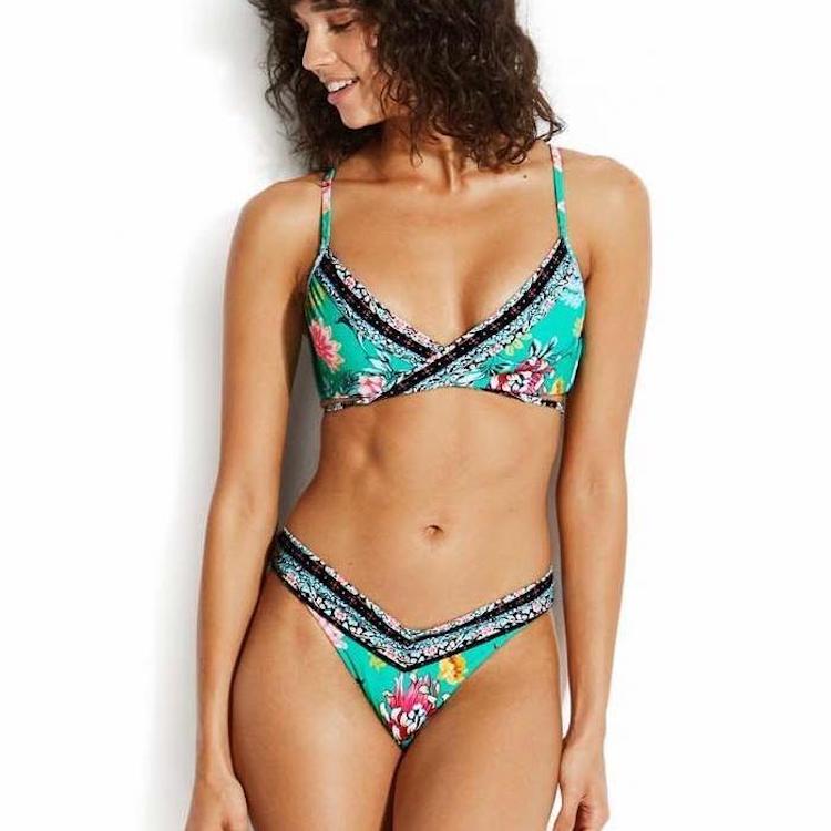 Water Garden Wrap Front Bikini