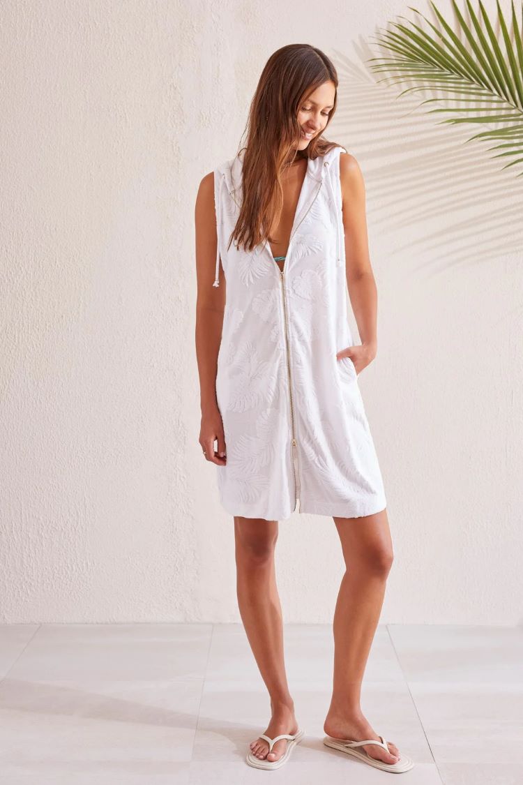 Hooded Sleeveless Cover Up
