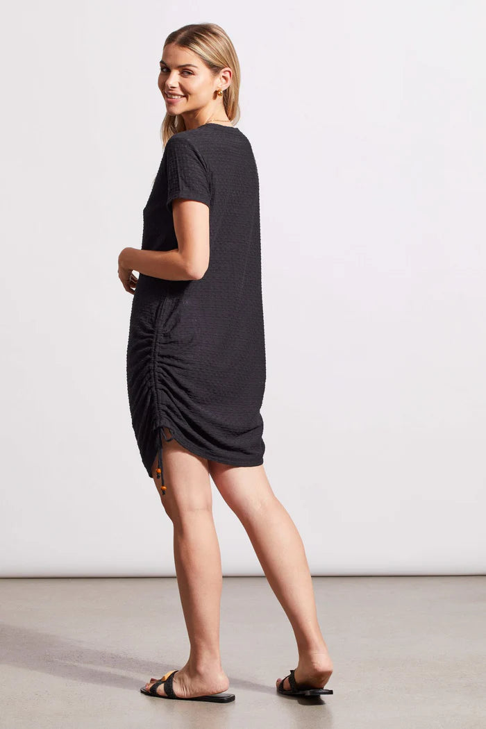 Short Sleeve Dress With Side Ruching