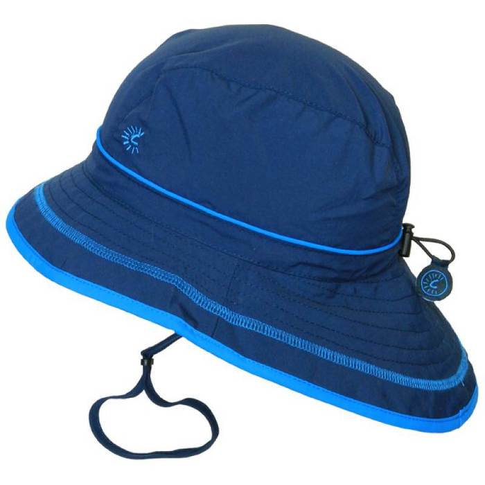 Perfect for kids that live for fun in the sun, this Kids Bucket Hat by Calikids is the ultimate in UV protection! Made with 100% nylon and featuring a 50+ SPF rating, it has an adjustable crown to keep it on your tyke's head and an extra wide brim in the back for extra sun coverage. Plus, adjustable and removable chin straps - so you can personalize the fit. Lightweight and full of fun!