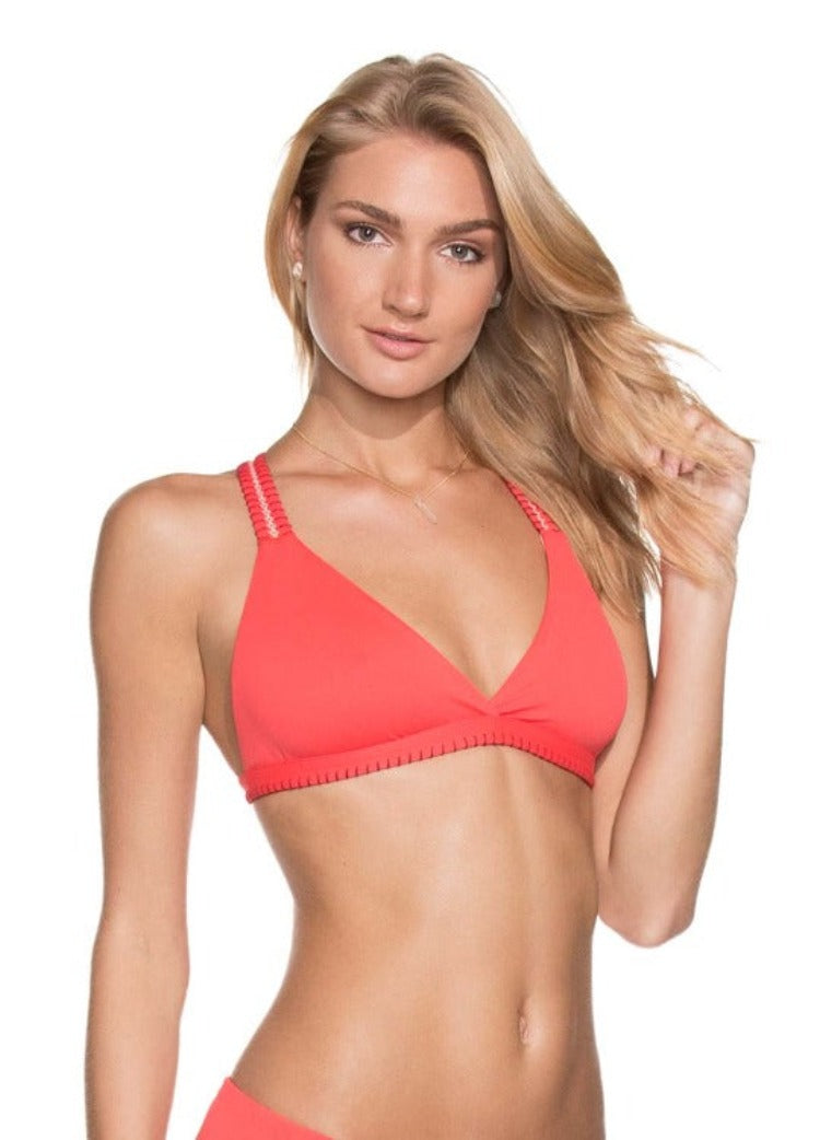 This Maaji Dahlia Bikini Set offers an adjustable fit and reversibility to provide maximum versatility and value. Featuring a fixed triangle top with tie back and removable soft pads for desired coverage, plus hipster bottoms with side ties for a snug fit, this two-piece set has medium seat coverage for a flattering look.