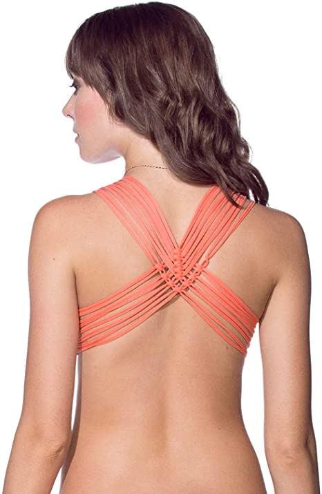 Grab this killer Maaji creation - perfect for sprinting or casually sprawlin' at the beach. Its strappy back can't be missed and its low-risin' side-tied bottoms will have 'em all starin' in coral amazement. With a bralette top, removeable soft pads, and reversible hipsters in medium seat coverage, you can't go wrong!