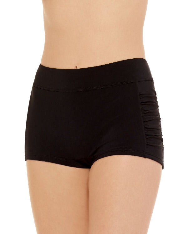 Dive into summer with these Christina shirred boy leg shorts – they're perfect for every beach babe on the move! With a mid-rise, elastic waistband, and full back coverage, you'll be turning heads and staying comfortable all day long. Not to mention, the adorable retro ruching – you won't be able to resist! Add some flair to your day!