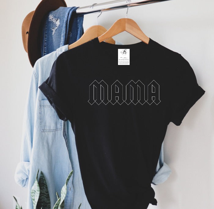  Who says mama's cant be badass! All our alternative punk rock mama's this ones for you! Psst kids and dad's this is so cozy and fits true to size so a perfect gift or an I just love you tee for the summer.