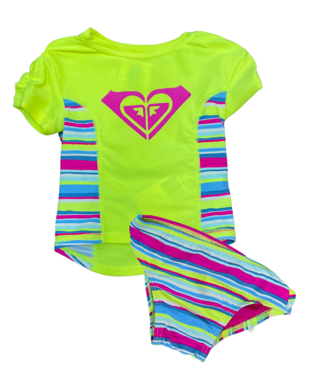 Keep the little one safe from the sun's rays with this Baby Girl Island Tiles Rashguard Set! This two-piece set comes ready to make waves at the pool and keep your little one looking stylin' with UPF 50+ protection and elastic on the sleeves for a snug fit. Pool-party time, anyone?     CRS60011 