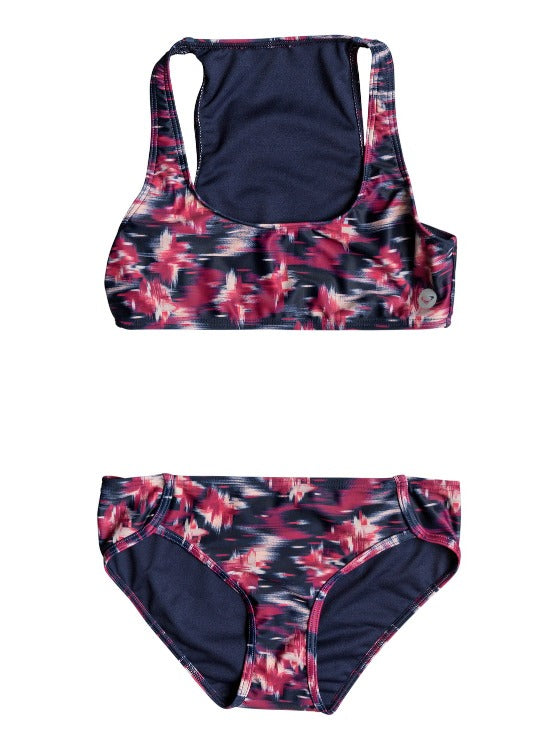 Enjoy the perfect balance of comfort and style in this Tropi Sporty Athletic Bikini! Made of ultra-soft and resistant stretch fabric, this two-piece swimsuit features a stylish crop top shape, scooter bottom, and medium coverage for a practical yet fashionable look. With removable padding for the 12-16 age range, fixed straps, and a reflective logo, you'll be ready to make a splash and outshine the competition. Get your tropi-cool look on today!    ERGX203233