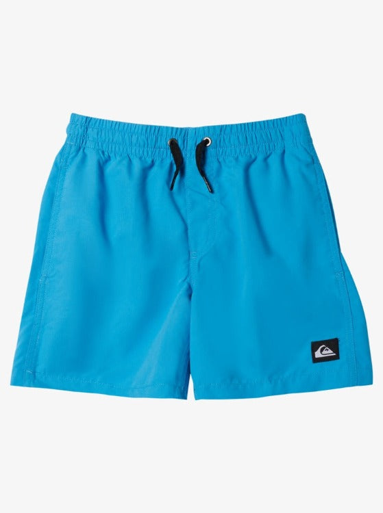 Make a splash with Quiksilver Boys 2-7 Everyday 12" Volleys! Keep your grom in classic style with these recycled surf-fabric shorts, featuring a drawcord closure, fun side-entry pockets, back pockets, and a comfy interior mesh brief. No matter the waves, your little one will be ready to ride in these cool and comfy ocean-inspired shorts!    EQKJV03233