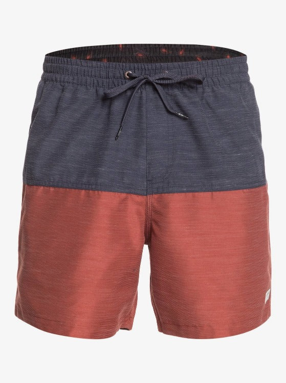 Step up your warm-weather style game with Quiksilver's Reverse Threads 17" Volleys! Crafted from a soft, ultra-stretchy fabric, these shorts feature a totally unique two-block design that will keep you comfortably stylish no matter the occasion. Plus, convenient side-entry and back pockets mean you can take everything you need! Look sharp and feel fresher-than-ever in these rad reverse threads.     EQYJV03661