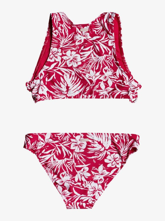 Make a splash with Enjoying the Wave, the crop bikini perfect for the active beach goer! With a sporty cut, high neckline and fixed straps, this flattering suit is ready for lake or surf action. Not to mention its cushy removable pads and lace-up sides for extra-discreet style! Now get out there and look good doing it!